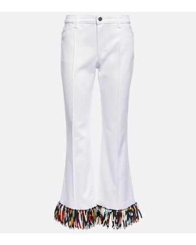 Emilio Pucci High-rise Cropped Trousers - White