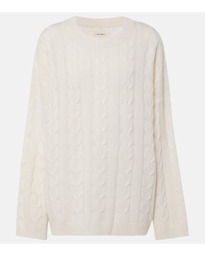 Lisa Yang Vilma Cable-knit Cashmere Sweater - White