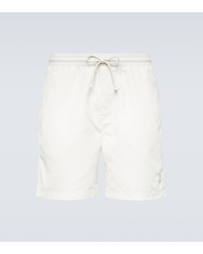 Brunello Cucinelli Logo Swim Shorts - White