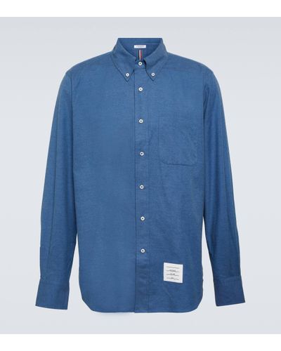 Thom Browne Chemise en chambray de coton - Bleu