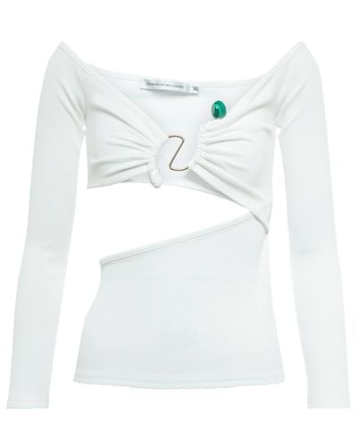 Christopher Esber Top con cut-out - Bianco