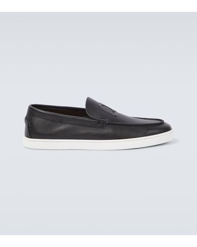 Christian Louboutin Varsiboat Leather Loafers - Black