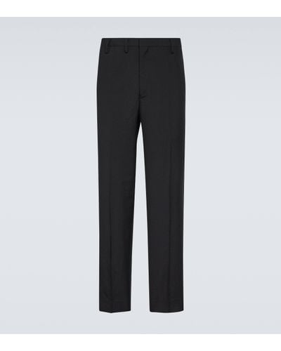 Visvim Dalton Wool And Linen Straight Trousers - Black