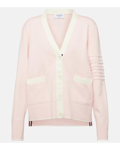 Thom Browne Cardigan 4-Bar aus Baumwolle - Pink