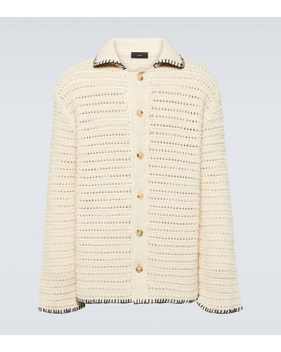 Alanui Punti Summer Crochet Cotton-blend Cardigan - Natural