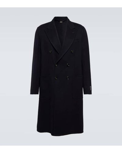 Gucci Wool And Cashmere Overcoat - Blue