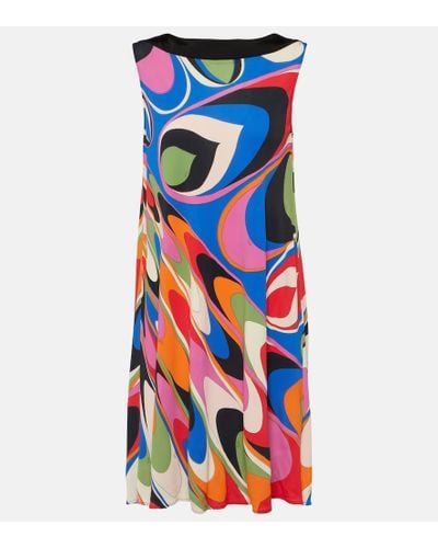 Emilio Pucci Vestido Onde - Azul