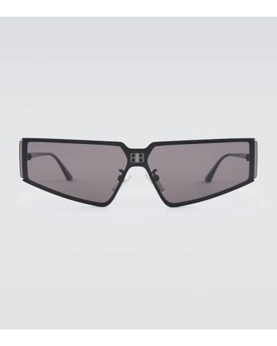 Balenciaga Eckige Sonnenbrille Shield 2.0 - Grau
