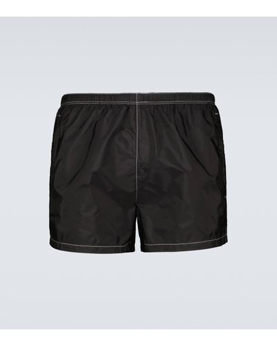 Prada Triangle Logo Swimming Shorts - Black