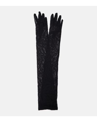 Dolce & Gabbana Lace Gloves - Black