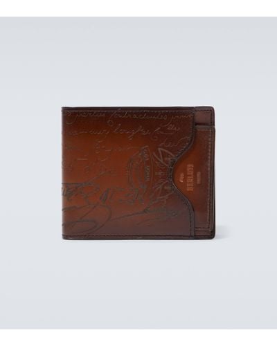 Berluti Makore 2-in-1 Scritto Leather Wallet - Brown