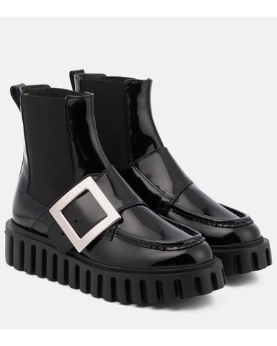 Roger Vivier Chelsea Boots Viv' Go-Thick aus Leder - Schwarz