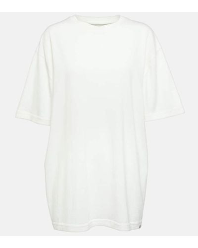 Extreme Cashmere T-shirt N°269 Rik in cashmere e cotone - Bianco