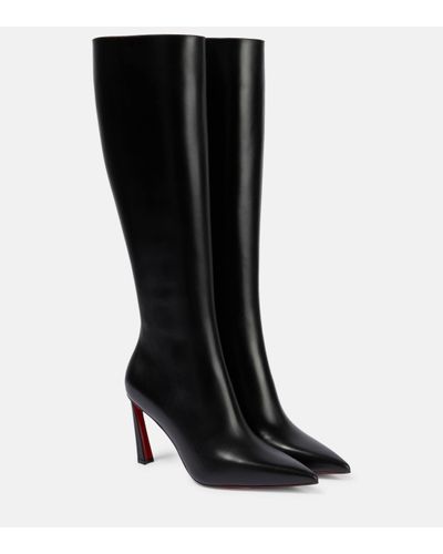 Christian Louboutin Condora Botta 85 Leather Knee-high Boots - Black