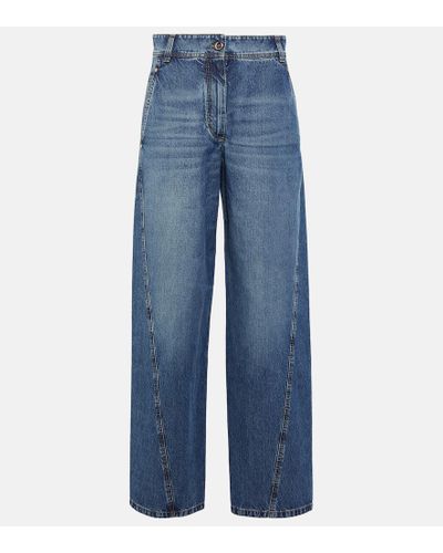 Brunello Cucinelli Baggy Flared Jeans - Blue