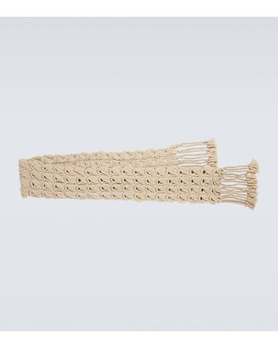 Dries Van Noten Wool And Mohair Scarf - White