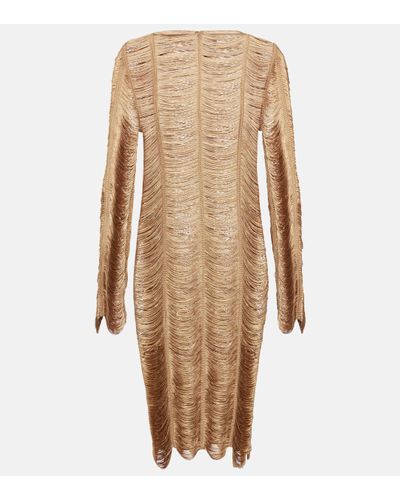 Tom Ford Fringe Minidress - Natural