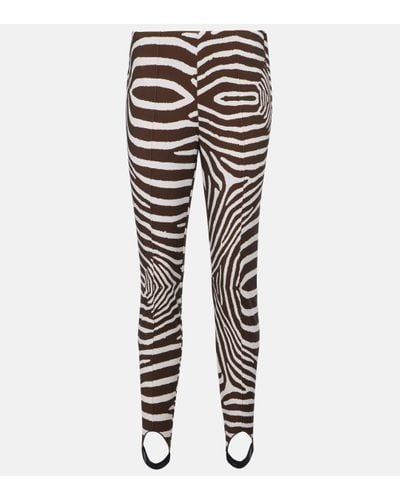 Bogner Elaine Zebra-print Stirrup Trousers - Black