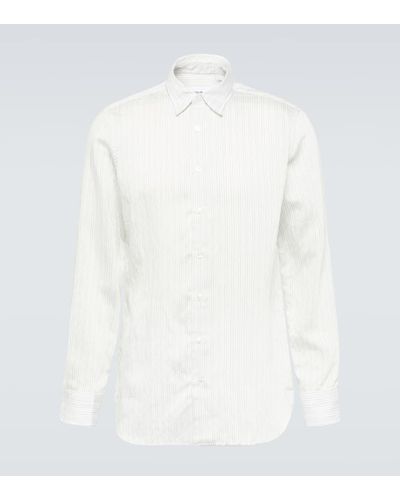 Lardini Pinstripe Shirt - White