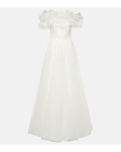 Jenny Packham Bridal - Abito lungo Angel Eyes - Bianco