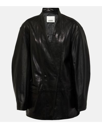 Isabel Marant Ikena Leather Jacket - Black