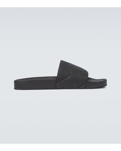 Bottega Veneta Sandalias The Slider de goma - Negro