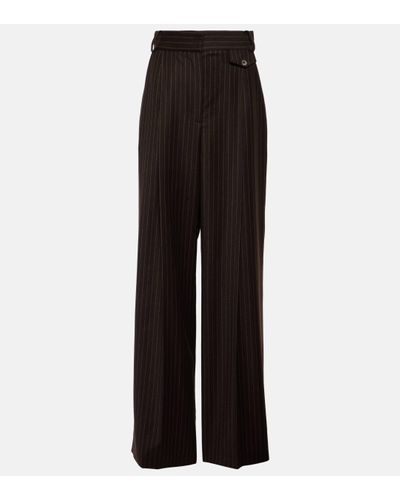 The Mannei Jafr High-rise Wool Wide-leg Trousers - Black