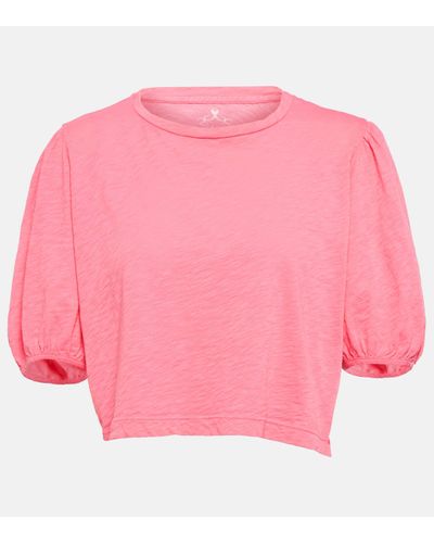 Velvet Hilary Cotton Blend Top - Pink