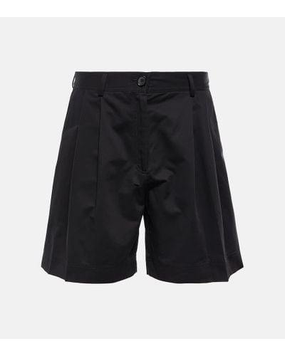Totême Mid-Rise Bermuda-Shorts aus Twill - Schwarz