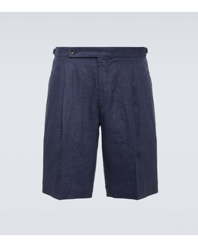 Incotex Linen Shorts - Blue