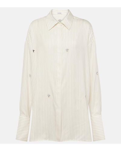 Loewe X Suna Fujita Silk And Cotton Fil Coupe Shirt - White