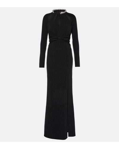 Rebecca Vallance Simone Crystal-embellishment Gown - Black