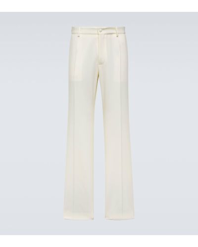 Dolce & Gabbana Pantalon droit en laine - Blanc