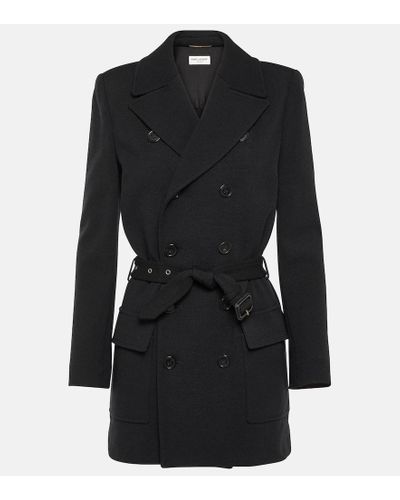 Saint Laurent Saharienne Wool-blend Jacket - Black