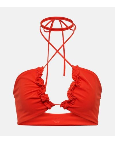 Magda Butrym Top de bikini bandeau - Rojo