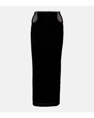 Dion Lee Cutout Jersey Midi Skirt - Black