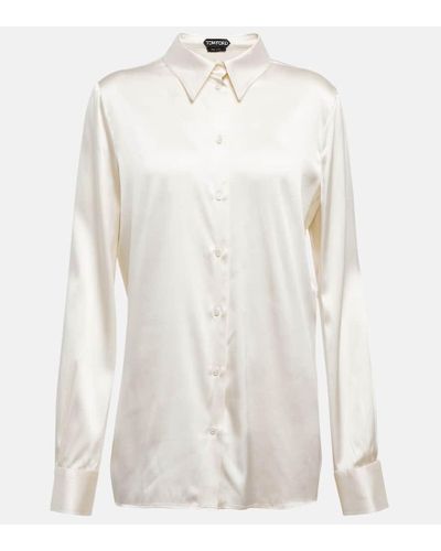 Tom Ford Hemd aus einem Seidengemisch - Weiß