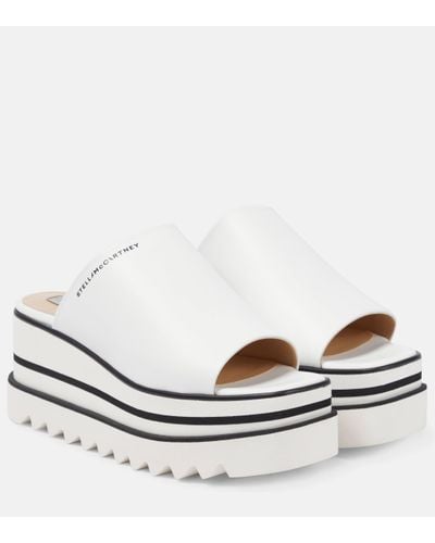 Stella McCartney Mules Sneak-Elyse a plateforme - Blanc