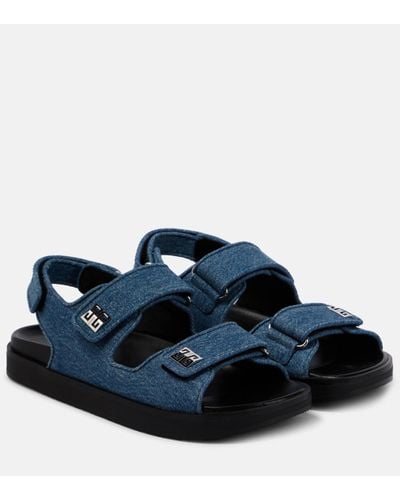 Blue velvet givenchy slides deals