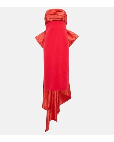 Oscar de la Renta Satin-trimmed Gown - Red