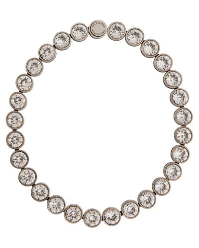 Balenciaga Verzierte Halskette Dot mit Strass - Mettallic