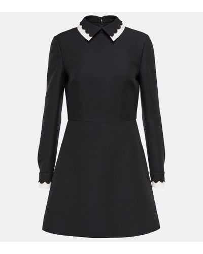 Valentino Crepe Couture Minidress - Black