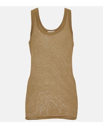 Lemaire Silk Jersey Tank Top - Brown