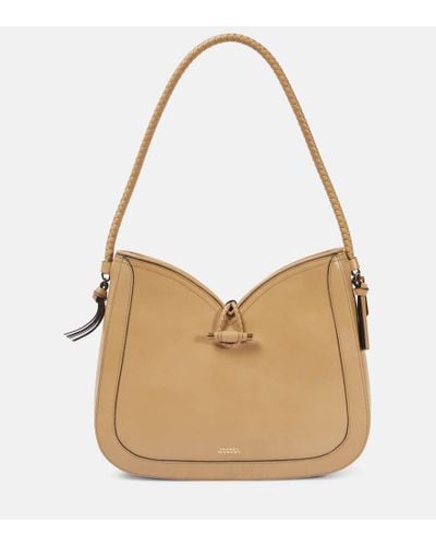 Isabel Marant Vigo Leather Shoulder Bag - Natural