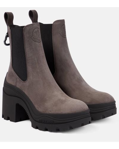 Moncler Elasticated-ankle Ridged-sole Boots - Black