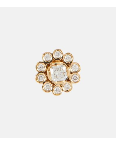 Sophie Bille Brahe Pendiente Soleil de Fleur de oro de 18 ct con diamantes - Metálico