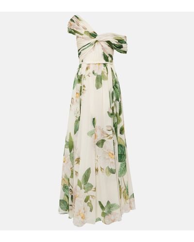 Giambattista Valli Floral Silk Georgette Gown - Green