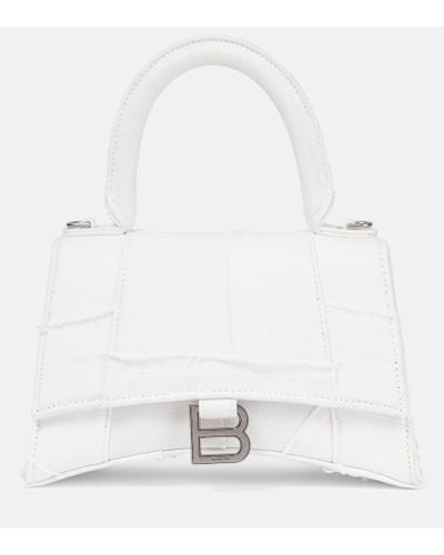Balenciaga Hourglass Small Crossbody Bag - White