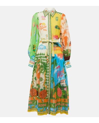 ALÉMAIS Robe-chemise Paradiso à imprimé graphique - Multicolore