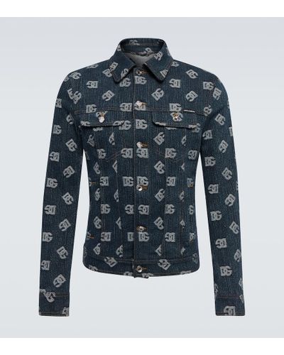 Dolce & Gabbana Denim Jacket in Black for Men | Lyst